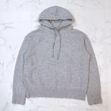 새상품급 마르티니크 니트 후드티 라무스울 그레이 퓨어라무 최근