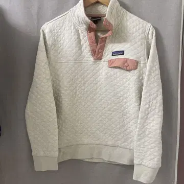 patagonia 하프 버튼 자켓 S 아이보리 핑크