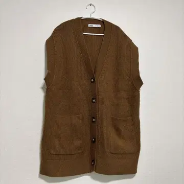 ZARA 브라운 베스트 L