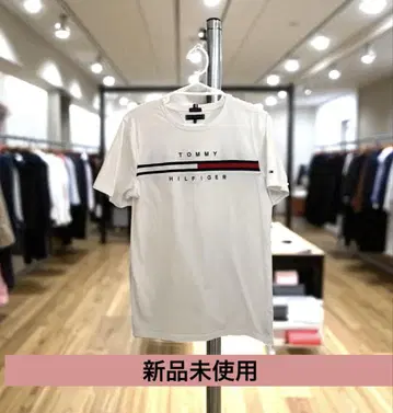 미사용 새상품 TOMMY HILFIGER 로고 라인 T셔츠 176 사이즈
