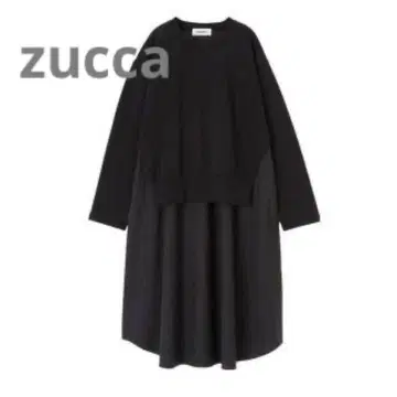 주카 zucca 도킹 쭈리 원피스 블랙 긴팔 원피스 레이어드