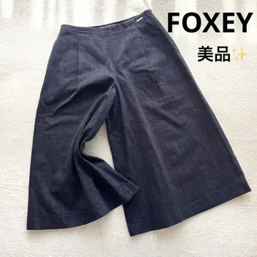 폭시 FOXEY 가우초 팬츠 와이드 팬츠 데님 38780