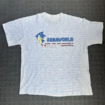 90s SEGA 소닉 t셔츠 올 패턴
