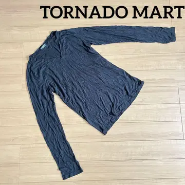 [ TORNADO MART ] 블랙 V넥 긴팔 티셔츠