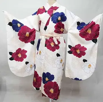 2척 소매 기모노 단품 재단 완료 보누르세존 숏 기장 아이보리