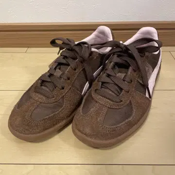 Puma PALERMO HAIRY GS 스웨이드 스니커즈 브라운