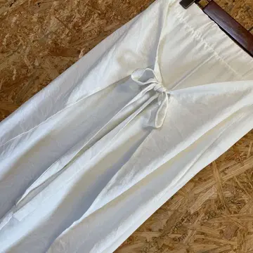 AE8818 ZARA 오샤레 팬츠 화이트 여성용 26 네이비