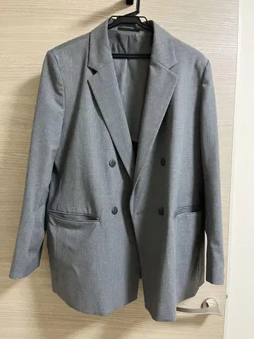 유니클로 더블 자켓 그레이 XL