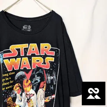 STAR WARS T셔츠 오버 사이즈 제다이의 귀환 레트로풍 블랙