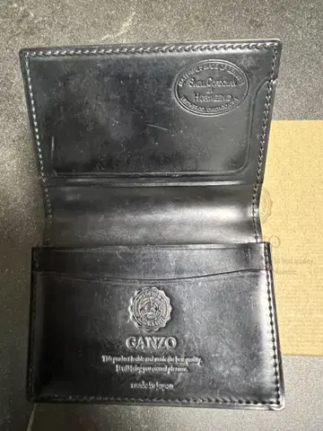 GANZO 쉘 코도반 블랙 명함지갑