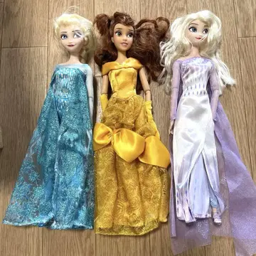 Disney 엘사 벨 인형 3개