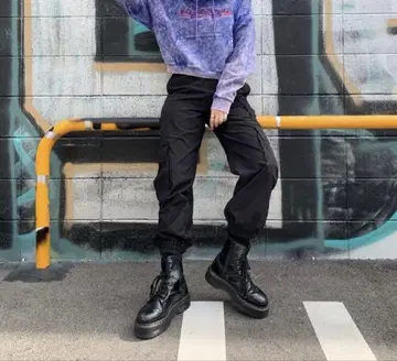 X-girl NYLON TRACK PANTS 카고 팬츠