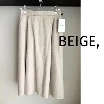 [ 미사용 새상품 ] BEIGE 베이지 플레어 울 롱 스커트 사이즈 2