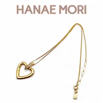 HANAE MORI 하나에모리 펜던트 하트 큐빅 골드 컬러 새상품급