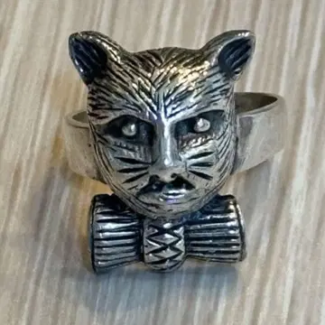 [ 앤티크 silver925 ] 고양이 실버 반지