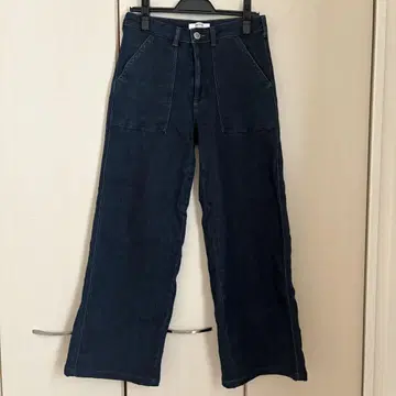 SOMETHING 다크 블루 부츠컷 데님