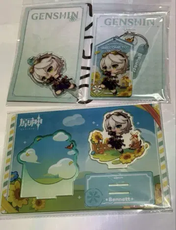 원신 팝업 테이바트 굿즈 2025 텍텍 모험 베넷 3점