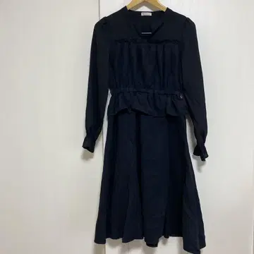 블랙 롱 슬리브 원피스