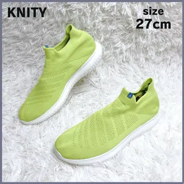 새상품 KNITY 니티 니트 룸슈즈 27cm 라임