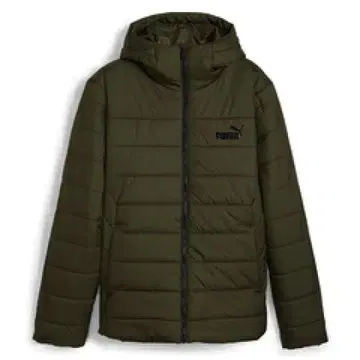 미사용 새상품 60% OFF 남성용 푸마 보온 패딩 자켓 발수 짙은 녹색