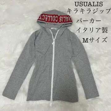 USUALIS 반짝이 지퍼 후드티 이탈리아제 M 사이즈 y2k