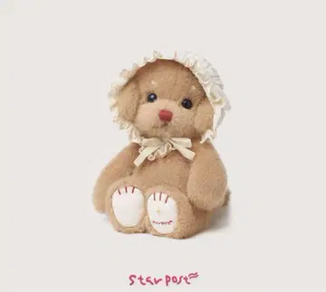 star pose 브라운 봉제 인형