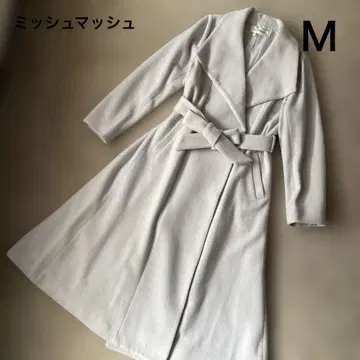 새상품급 미슈마슈 울 롱 코트 M