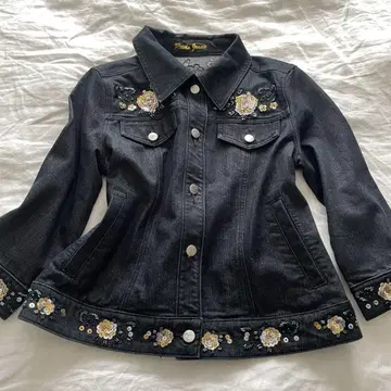 데님 자켓 비즈 vintage