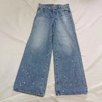 AUTHEN CIRCULAR DENIM LOW RISE WIDE LEG