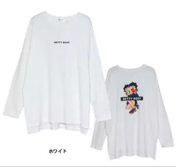 BETTY BOOP 롱 T셔츠 (화이트)