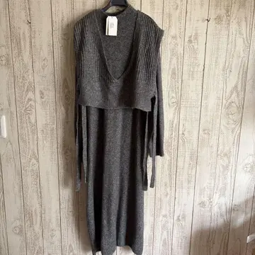 새상품 w closet 7G 뷔스티에+원피스 SET 롱 니트 원피스
