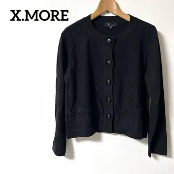 블랙 퀼팅 가디건 X.MORE
