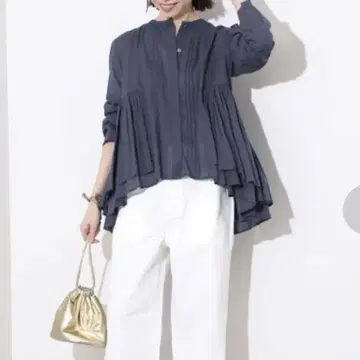 SLOBE IENA 슬로브 이에나 2024SS 개더 뉴앙스 블라우스