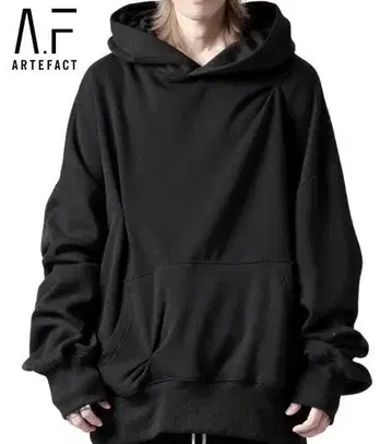 미사용 새상품 A.F ARTEFACT 봄버 히트 턱 후드티 1 블랙
