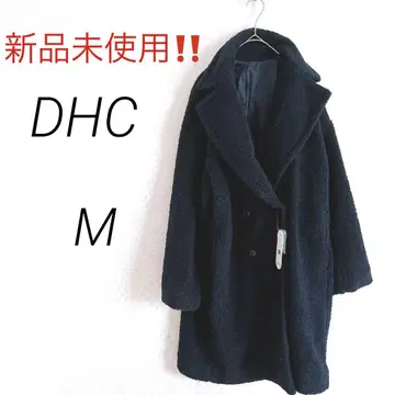 미사용 새상품 DHC 보아 롱 코트 M 네이비 더블 브레스트