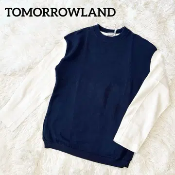 TOMORROWLAND 니트 트레이닝복 네이비 화이트 남성용 S
