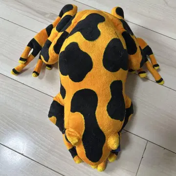 개구리 봉제 인형 오렌지와 블랙 반점 독화살개구리