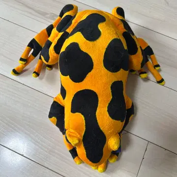 개구리 봉제 인형 오렌지와 블랙 반점 독화살개구리