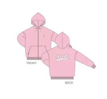 NiziU U 후드티 핑크 XL
