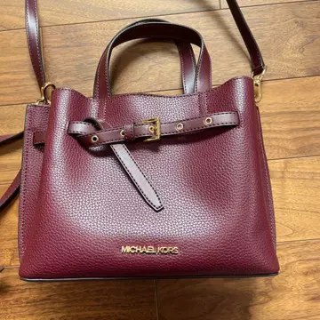 MICHAEL KORS 버건디 숄더백