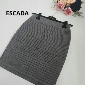ESCADA 그레이 디자인 타이트 스커트
