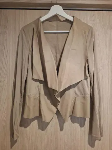 히로코비스 노카라 자켓 베이지 염소 가죽 레더