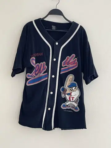90s 루니 툰즈 태즈 베이스볼 셔츠