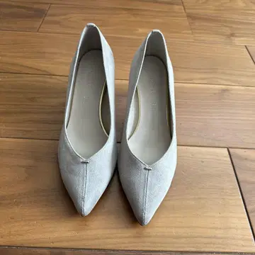 LE TALON 그레이 스웨이드 펌프스 24.0cm