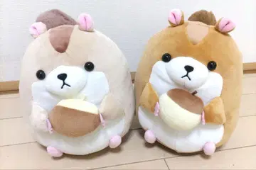 다람쥐 봉제 인형 2체 세트 가을