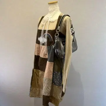 handmade patchwork 원피스 한국 빈티지 여성 Y2K