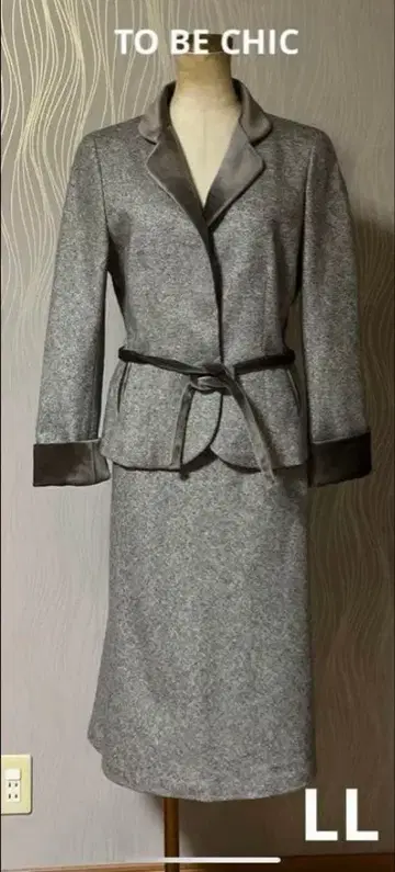 빅 사이즈 TO BE CHIC 캐시미어 혼방 셋업