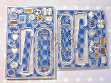 팬 팬시 후쿠야 아크릴 부품 덕질 블루 파랑 하트 로즈
