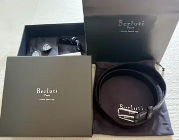 새상품 부속품 완비 Berluti 벨루티 칼리그래피 가죽 벨트 80