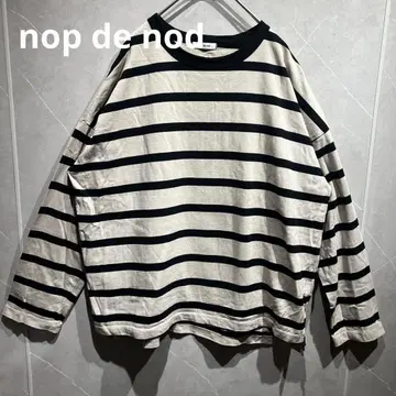 새상품급 nop de nod 코튼 오버 사이즈 보더 빅 실루엣